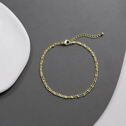 Rycora™ Gold Layered Anklet – Waterproof Beach Jewelry